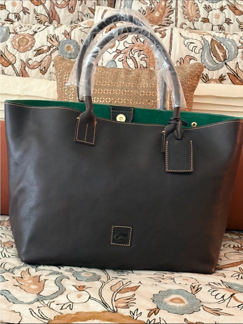 Dooney and Bourke Medium Russell Florentine Leather Tote Bag - T’moro.